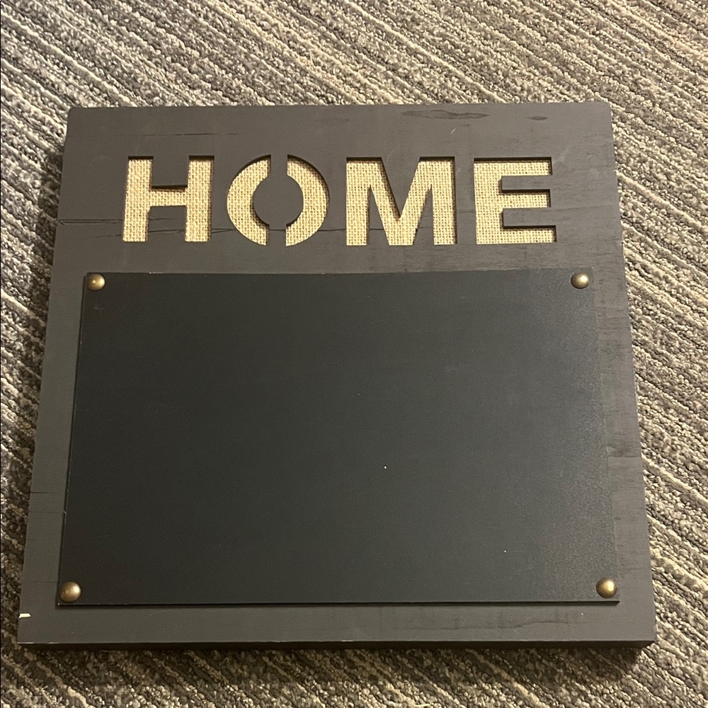 Chic Black and Tan HOME Decor Sign (chalkboard)